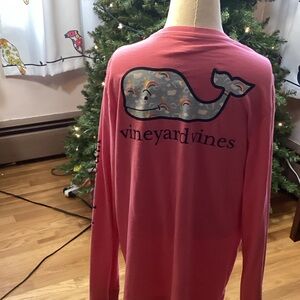 Vineyard Vines Bright Pink Crew Neck Tee